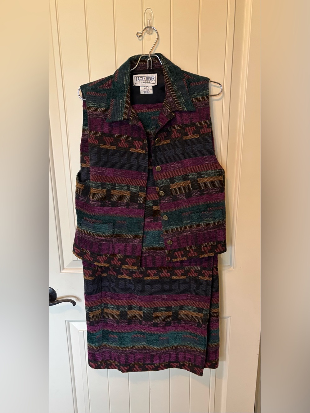 278. Vintage Eagle River Traders Western Boho Skirt & Vest set, size 8 - Picture 2 of 11